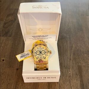 Invicta Gold and Black Dial Watch